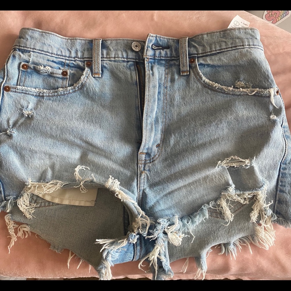 abercrombie & fitch high rise mom shorts